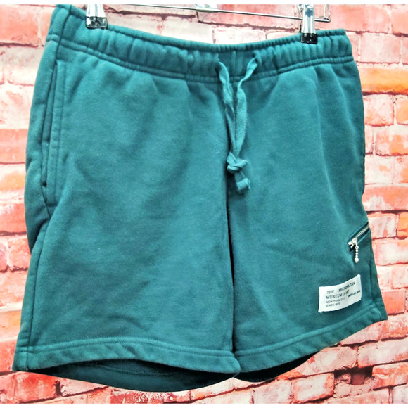 The Met Pacsun French Terry Shorts Men's Small Green Elastic Waist Drawstring - Picture 3 of 6